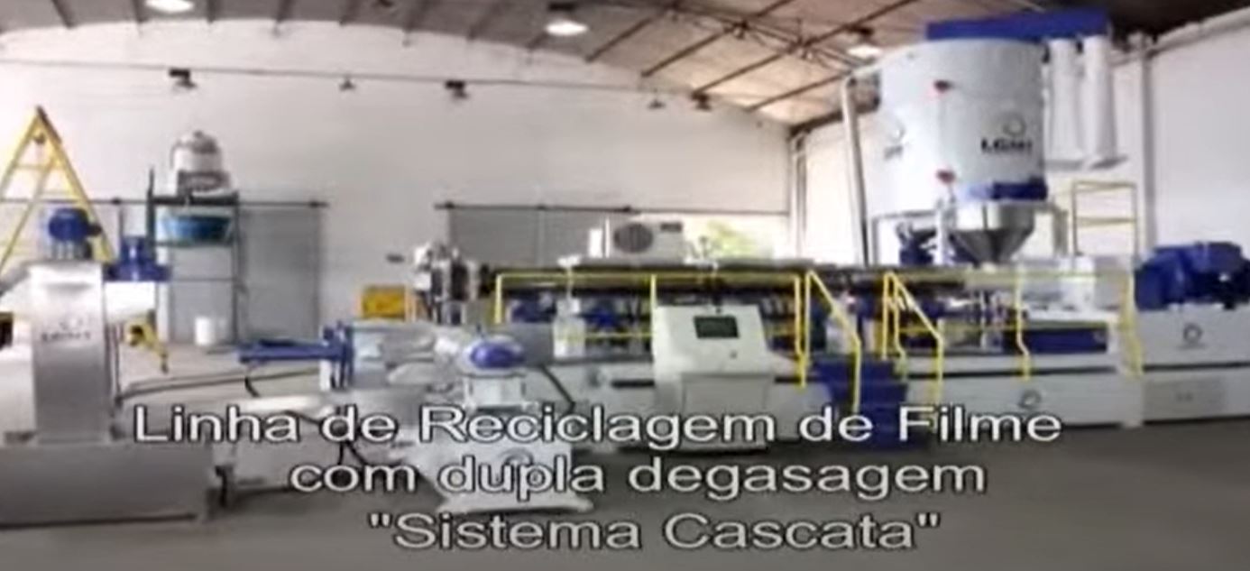 Linha para Reciclagem de Filme Dupla Degasagem (Cascata)